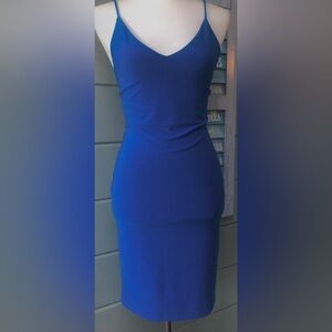 Blue spaghetti strap summer dress. Olive Tree brand fitted dress ⚡️SALE GUC Sml